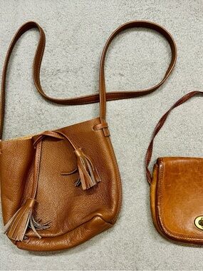 Lot Leather Women Bags Shaffer Los Angeles Greta Bucket Bag & LAURA U.S.A
